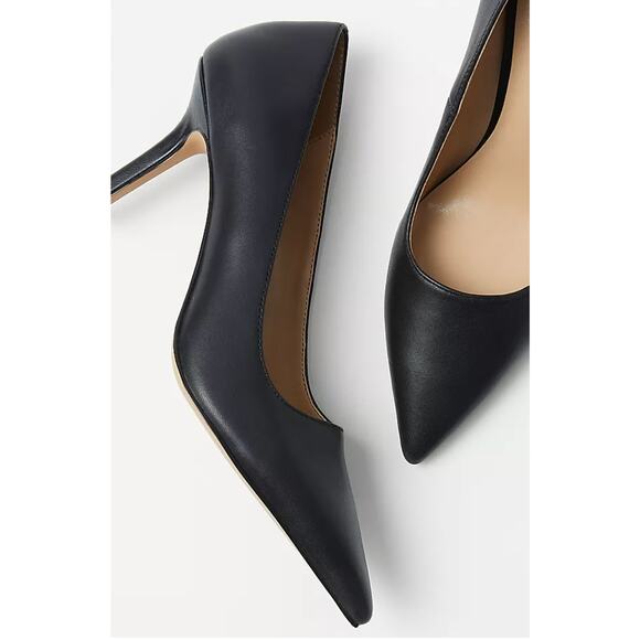 NWOB Ann Taylor Mae Leather Pumps Black 8 - Picture 3 of 6